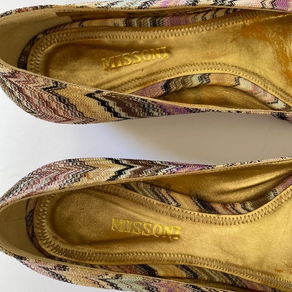 Missoni Multi-Color Knit Peep-Toe Chunky Kitten Heel - Picture 8 of 8